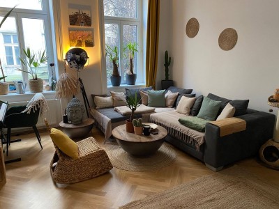 PROVISIONSFREIE sanierte Gartenwohnung mit eigenem, 85m2 großen Atelier direkt darunter gelegen