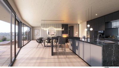High-End Penthouse mit Rundum – Panorama über den Dächern von Vöcklabruck
