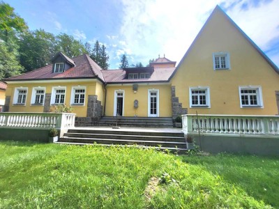 Schlossähnliche Villa in Alleinlage wartet darauf aus dem Dornröschenschlaf geweckt zu werden