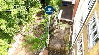 GROSSE TERRASSE UND PRIVATER GARTEN - STILVOLLE WOHNUNG MIT HOHEN DECKEN