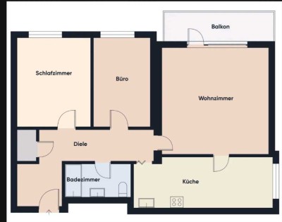 *Provisionsfrei* Geschmackvolle 3-Zimmer-Wohnung mit Einbauküche in Frankfurt am Main