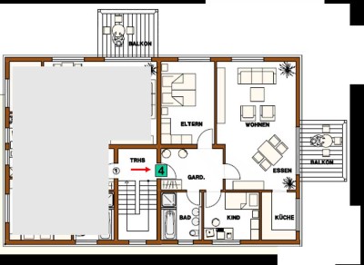 Freundliche und gepflegte 3,5-Raum-Wohnung mit Balkon