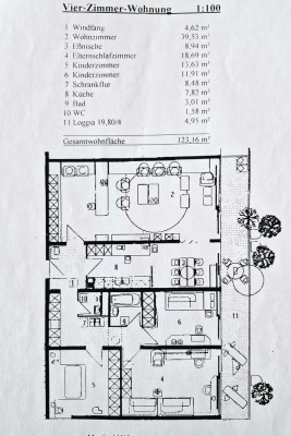 Ansprechende und gepflegte 4-Raum-Wohnung mit gehobener Innenausstattung mit EBK in Wiesbaden