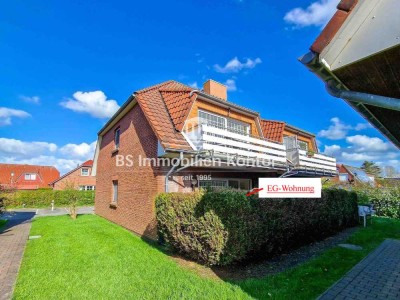 Greetsiel-Nähe Hafen! Gepfl., renovierte EG-Wohnung mit Terrasse und PKW-Einstellplatz!