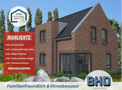 Hochwertige KfW-55-Doppelhaushälfte mit Luftwärmepumpe - bezugsfertig
