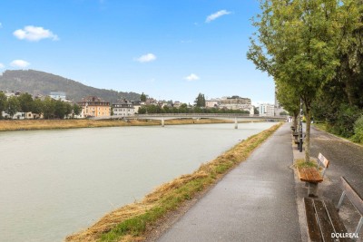 SALZBURG STADT - NÄHE SALZACHKAI: 3 Zimmer, 2 Balkone, 2 Bäder, 2. Stock, 1 Lift