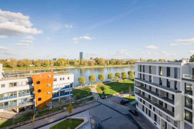 Penthouse 3-Zimmer Neubauwohnung mit Blick auf den Rhein