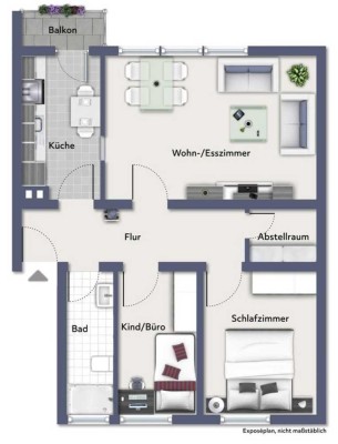 Modernisierte 3,5-Zimmer-Wohnung mit Balkon in Voerde Friedrichsfeld