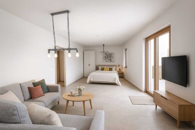 vollmöbliertes 1 Zimmer Apartment im Grünen...