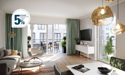 2-Zimmer-Neubauwohnung mit Duschbad und Loggia am See - 5% degressive AfA für Kapitalanlage sichern!