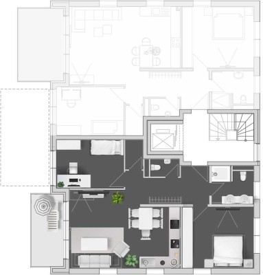 Ideale Investitionsmöglichkeit für Kapitalanleger und Familien - 3-Zimmer OG-Wohnung in Kirchhausen