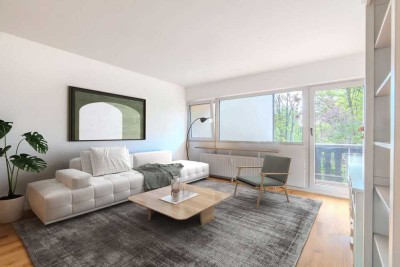 Modernisierte 2-Zimmer Wohnung mit Blick ins Grüne