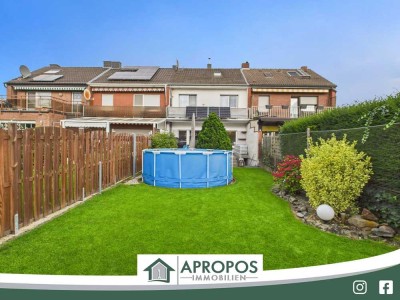 Wohnglück für die kleine Familie mit Gartenidylle und Sauna im schönen Obrighoven