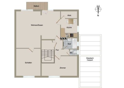 *** sonnige 3 Zi. - Wohnung mit großem Südbalkon ***