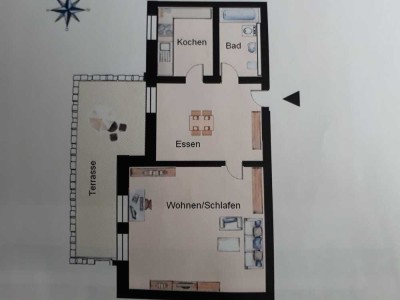 Schöne 2 Zimmer Wohnung in Würzburg, Versbach