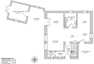 Fachwerkhaus im Ortskern Lohne mit Blick auf Lohner Teich