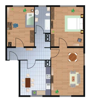 Gut geschnittene 3-Zimmer-Erdgeschosswohnung in Kaiserslautern