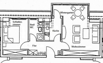 frisch renoviert: Geräumige & helle 2-Zimmer DG Wohnung 50m² Nähe Innenstadt