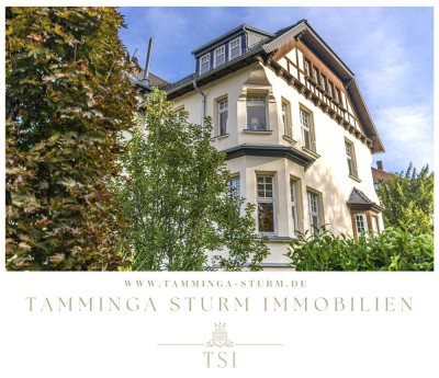 Imposante Villa in Markkleeberg-West, Wärmepumpe, bezugsfrei, Traumgarten, Garagen