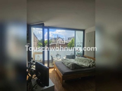 Tauschwohnung: Tausche moderne 1-Zimmer Wohnung mit Balkon gegen Größere