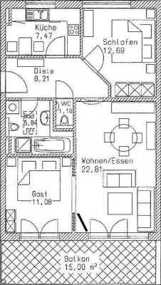 **** Ferienwohnung, vollmöbliert, befristet