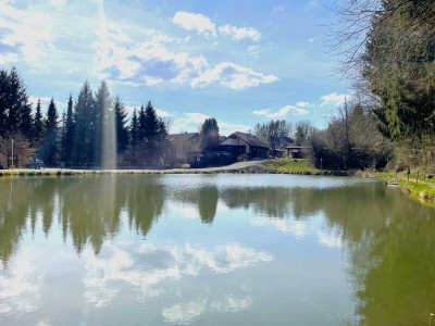 Ihre Eventlocation im Grünen - ein Angelparadies mit Gewerbeeinheit und Wohnhaus!