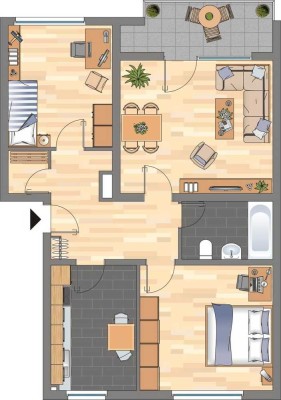 Demnächst frei! 3-Zimmer-Wohnung in Witten Bommern