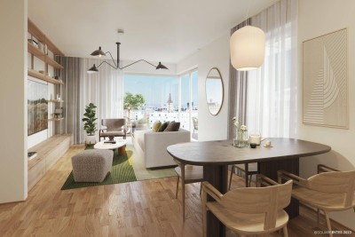 „Village im Dritten – PEAK HOMES“ Bezugsfertige 3-Zimmer Eigentumswohnung mit Balkon (Provisionsfrei) Top 53