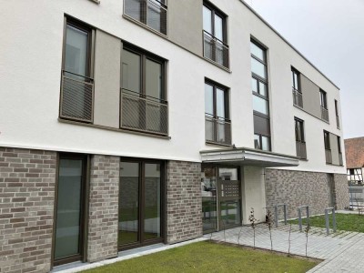 Neubau-Erstbezug: Zwei-Zimmer-Wohnung mit Terrasse und eigenem Gartenanteil