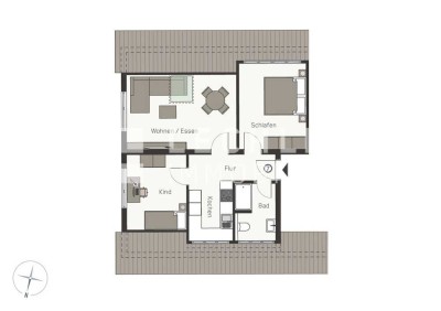 Attraktive Kapitalanlage! Vermietete 3-Zimmer-Dachgeschoss-Wohnung in S-Hedelfingen