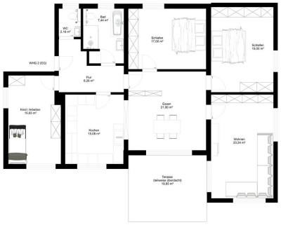 Großzügige 5-Zimmer-EG-Wohnung mit Garten – Doppelhaus-Feeling