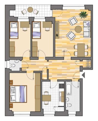 3-Zimmer-Wohnung in Mönchengladbach Windberg