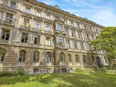 Exklusive 4-Zi-Maisonette im Gründerzeitjuwel am Clara-Zetkin-Park! 117m² + Aufzug + Einbauküche