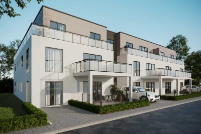 Exklusive, moderne und barrierefreie Erdgeschosswohnung mit Terrasse und kleinem Garten