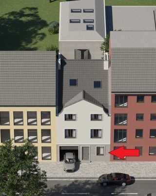 Erstbezug nach Sanierung - Barrierearme Erdgeschosswohnung mit Terrasse und Garage