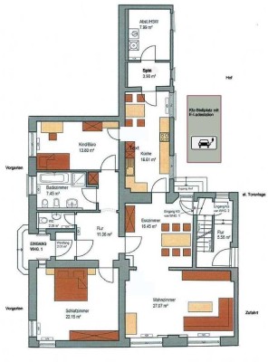 Güls, großzügige 4-Zimmer-Wohnung mit separaten Eingang, Vorgarten, Stellplatz mit Wallbox