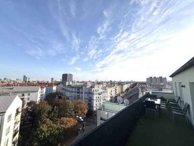 Dachgeschosswohnung ohne Schrägen I 26 m² Panoramaterrasse I Klimaanlage I Separater Küche