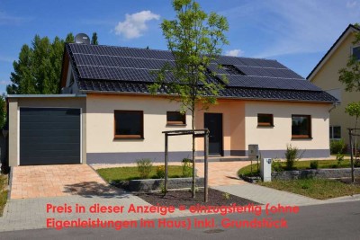 5 Zimmer auf einer Ebene, u.a.m. FBH, L-W-Wärmepumpe, Ton-Dachst., etc. –EINZUGSFERTIG = ohne EIGENL