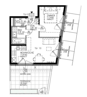 2-Zimmer Wohnung mit Terrasse in Niedrigenergiehaus - zu mieten in 1110 Wien