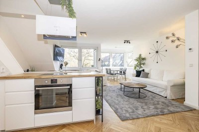Dachterrase und hochwertige Wohnung in ruhiger Lage