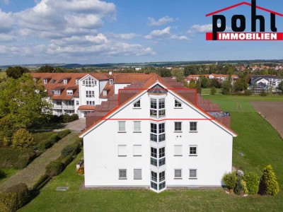 Gepflegte 2-Zimmer Eigentumswohnung mit Blick auf Felder und Wiesen!