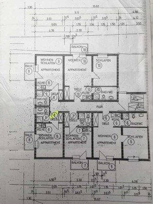 Ein -Zimmer Appartement , teilmöbliert , mit Balkon, Abstellraum und PKW-Stellplatz