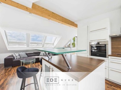 Lichtdurchflutete Dachgeschosswohnung mit sonniger Süd-Loggia in München-Untermenzing