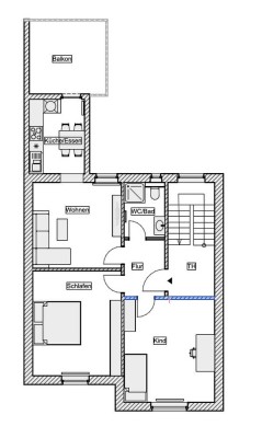 Frisch sanierte Wohnung im 1.OG in ruhiger Lage