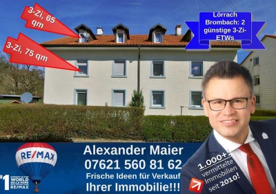 Zwei 3-Zi-Wohnungen in begehrter Lage in Lörrach Brombach!