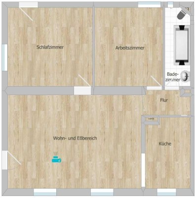 Freundlich helle 3,5 Zimmerwohnung in Zentrumsnähe mit Garten