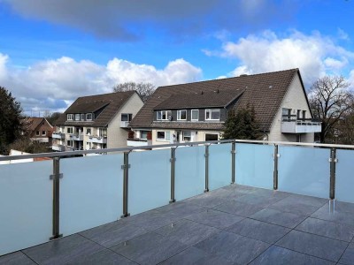 Hochwertiges Wohnen in Langenhgn: Maisonette mit 30 m² Dachterrasse, Fußbodenhzg, Galerie + Stellpl