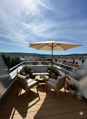 Einzigartige Maisonette-Wohnung
..mit Panoramablick
Nähe Hölderlinplatz