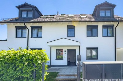 Moderne, ruhig gelegene 
4 Zi.-Dachterrassenwohnung in Mü.-Aubing - Wallbox und Kamin möglich!
