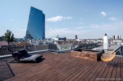 Modernes Luxus-Penthouse mit Blick auf die EZB und direkter Nähe zum Main